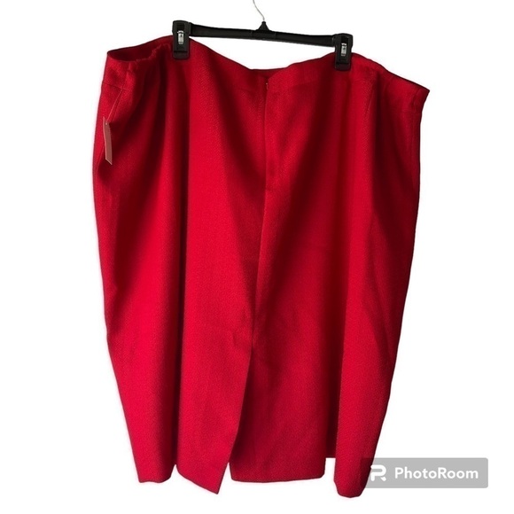 Red Suit Jacket Skirt for Women Plus Size Red Formal Dress Valentines Day, 32W - Picture 8 of 12